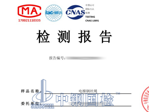 電梯鋼絲繩檢測報告